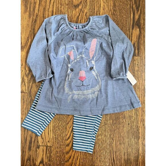 NEW pink chicken Infant 3-6 Months Bunny Knit 2-piece Outfit - Picture 1 of 6